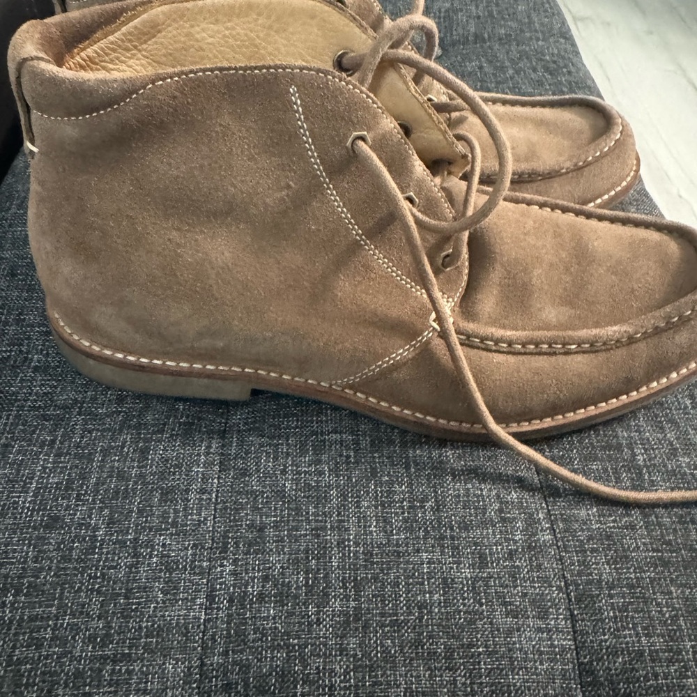 UGG Tan Chukka Boots with Moc-Toe Stitching